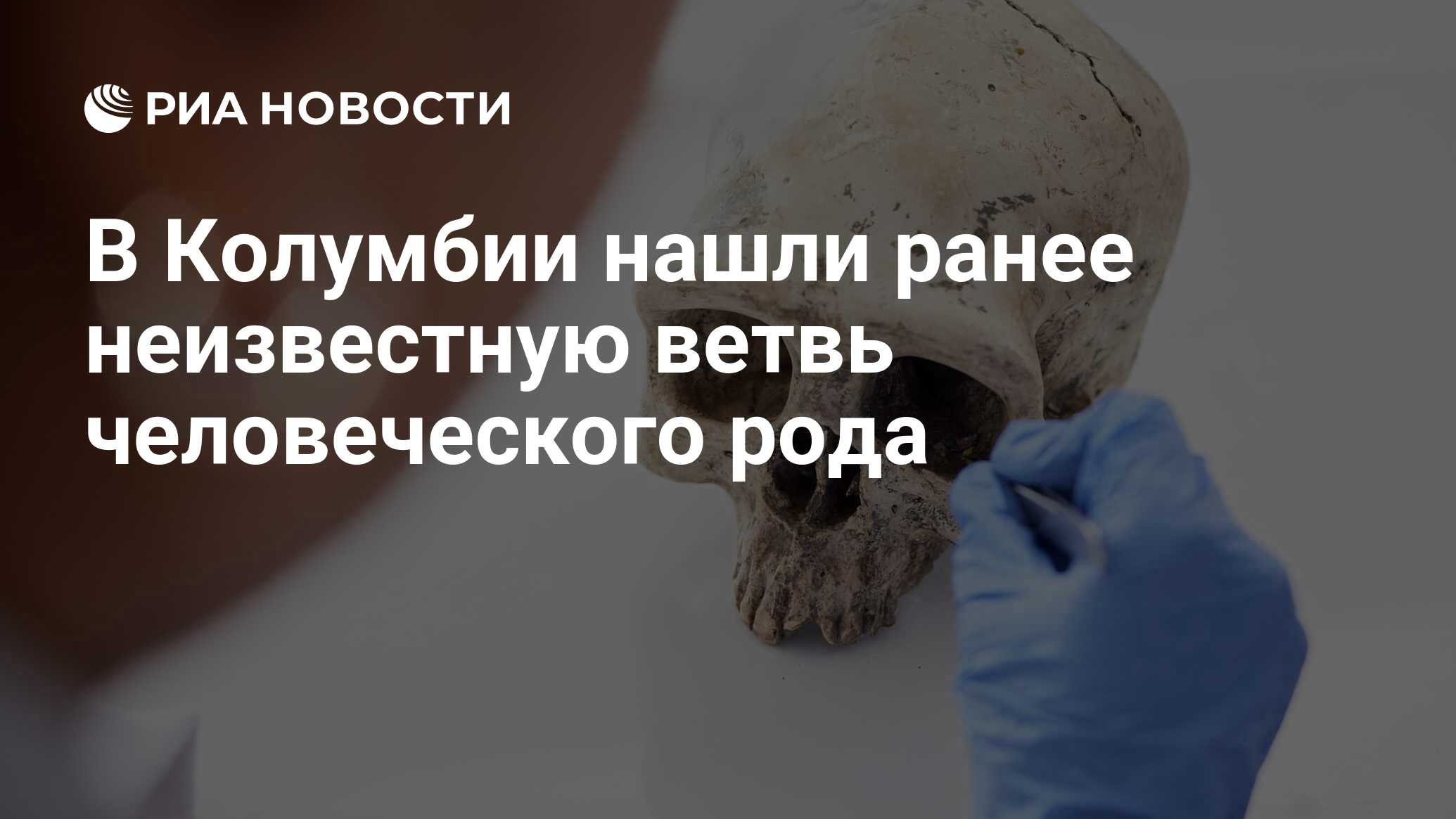 Preview Около Боготы в Колумбии обнаружили ранее неизвестную ветвь человеческого рода