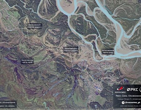 «Роскосмос» показал последствия масштабных паводков в Якутии