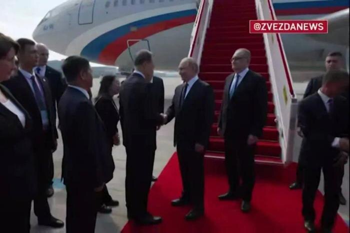 Preview Прибытие Эрдогана в Тяньцзинь для переговоров с Путиным