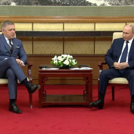 Владимир Путин начал переговоры с Робертом Фицо: видео