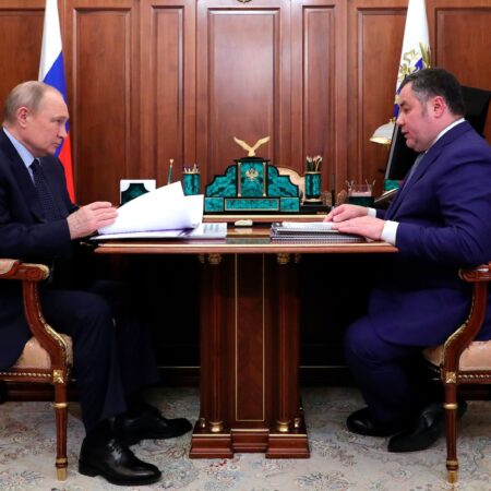 Встреча Владимира Путина с Игорем Руденей в Кремле