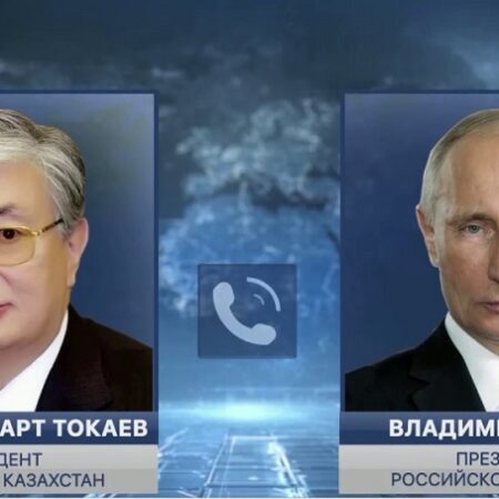 Переговоры Владимира Путина и Касым-Жомарта Токаева